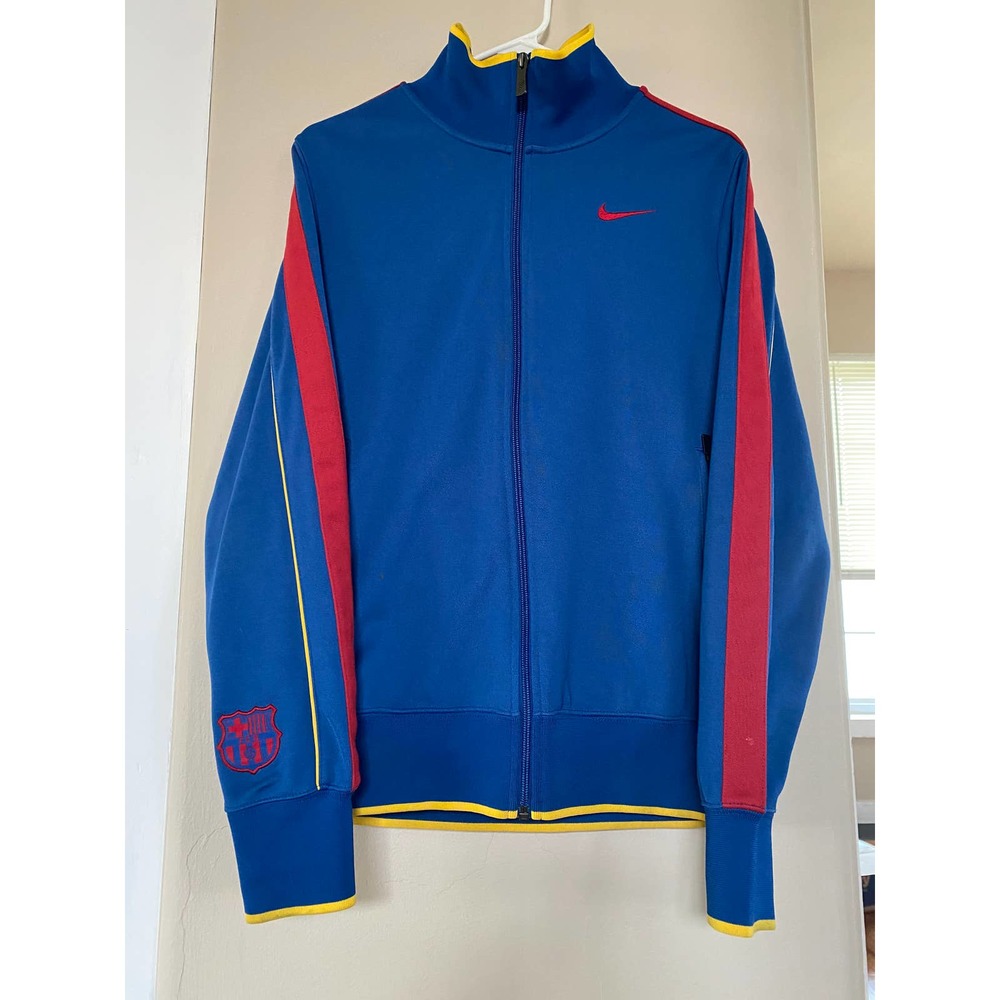 NIKE BARCELONA SPAIN 2010/2011 TRAINING FOOTBALL WARM UP JACKET